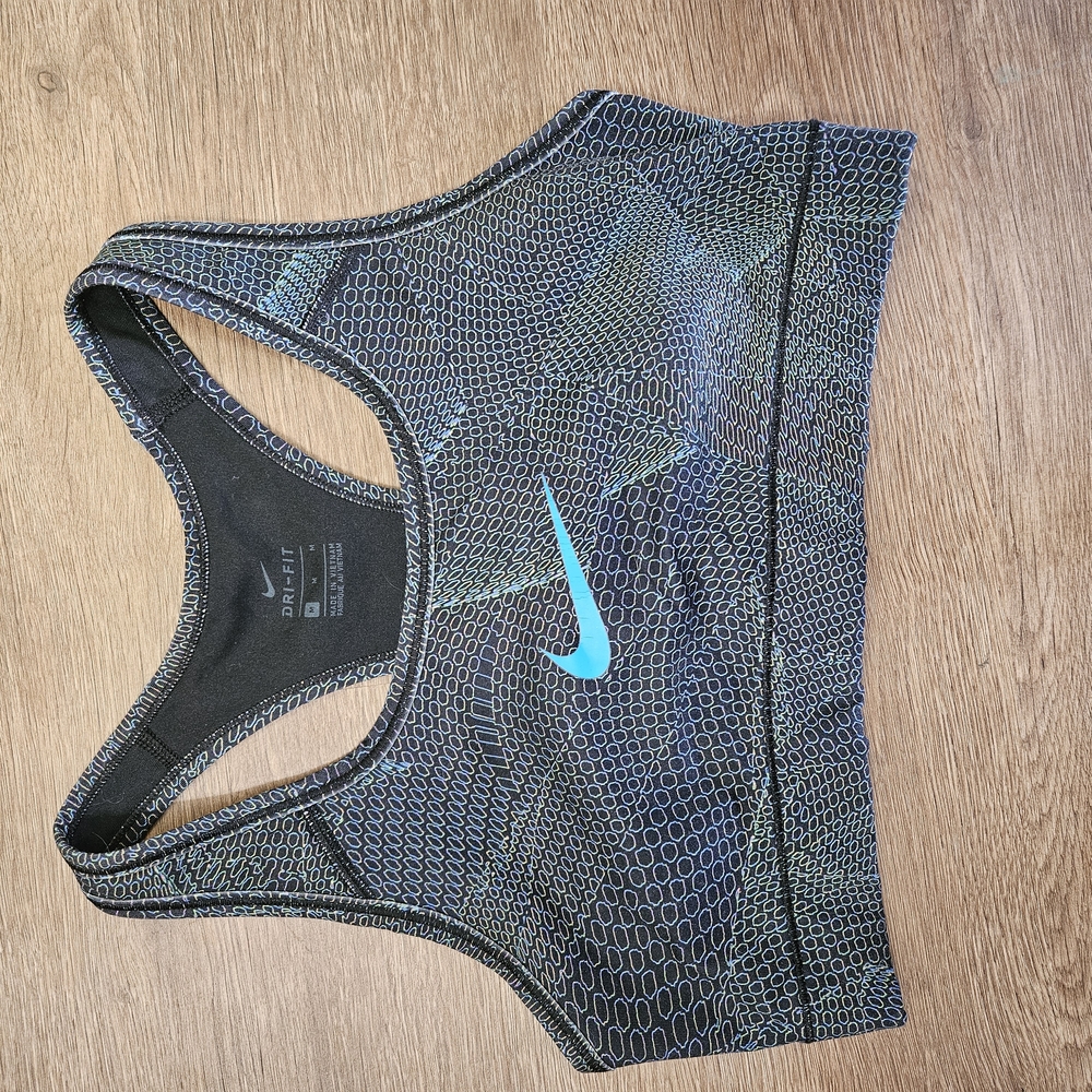 Nike Women's Dry Fit Sports Bra - Black and Blue